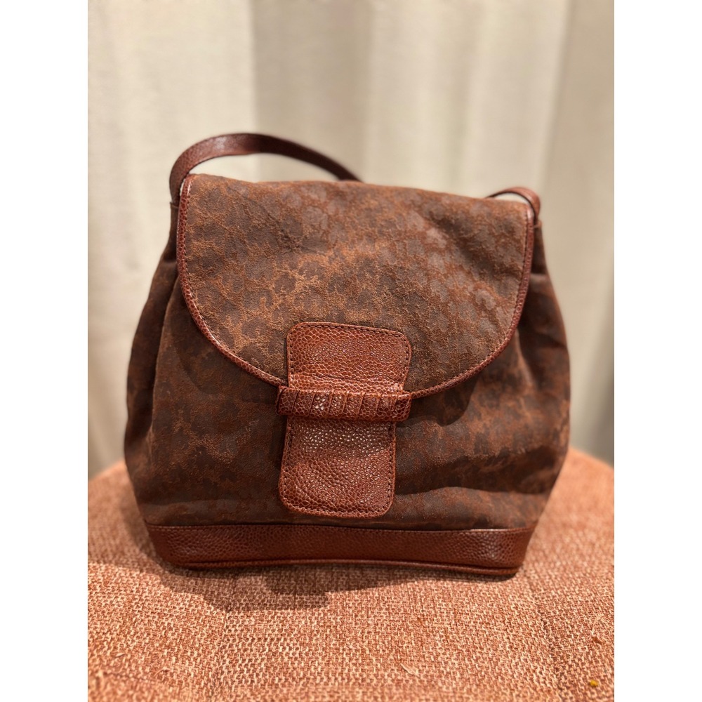 Susan Gail Vintage Brown Pebble Grain Leather Crossbody Bag Italy vintage boho